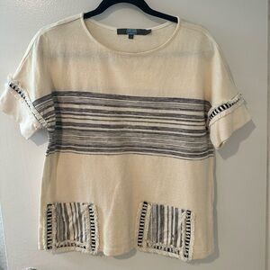 Eva Franco Cream Knit Top